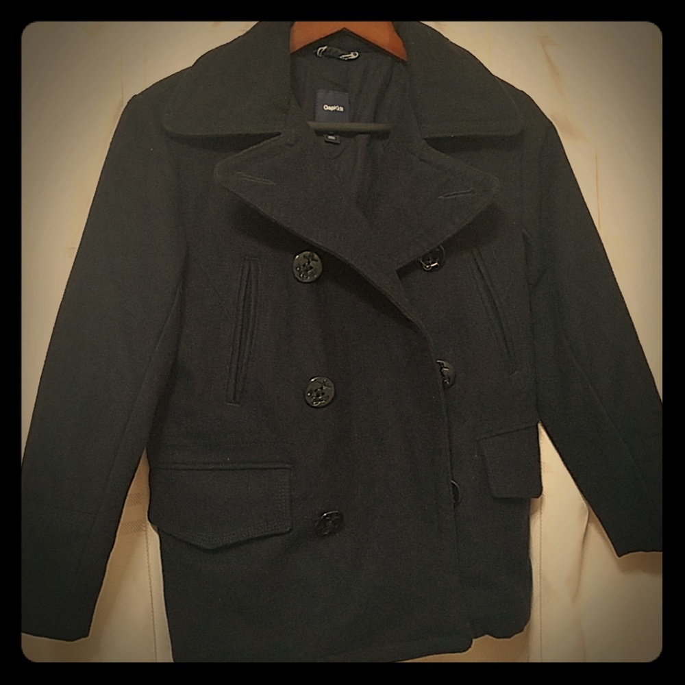 GAP Kids Black Peacoat